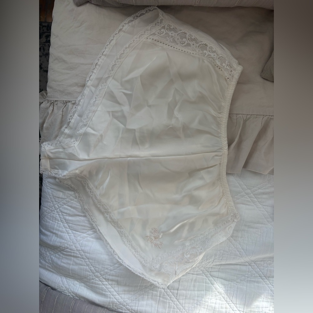 Dior Cream Lace Trim Women's Panties